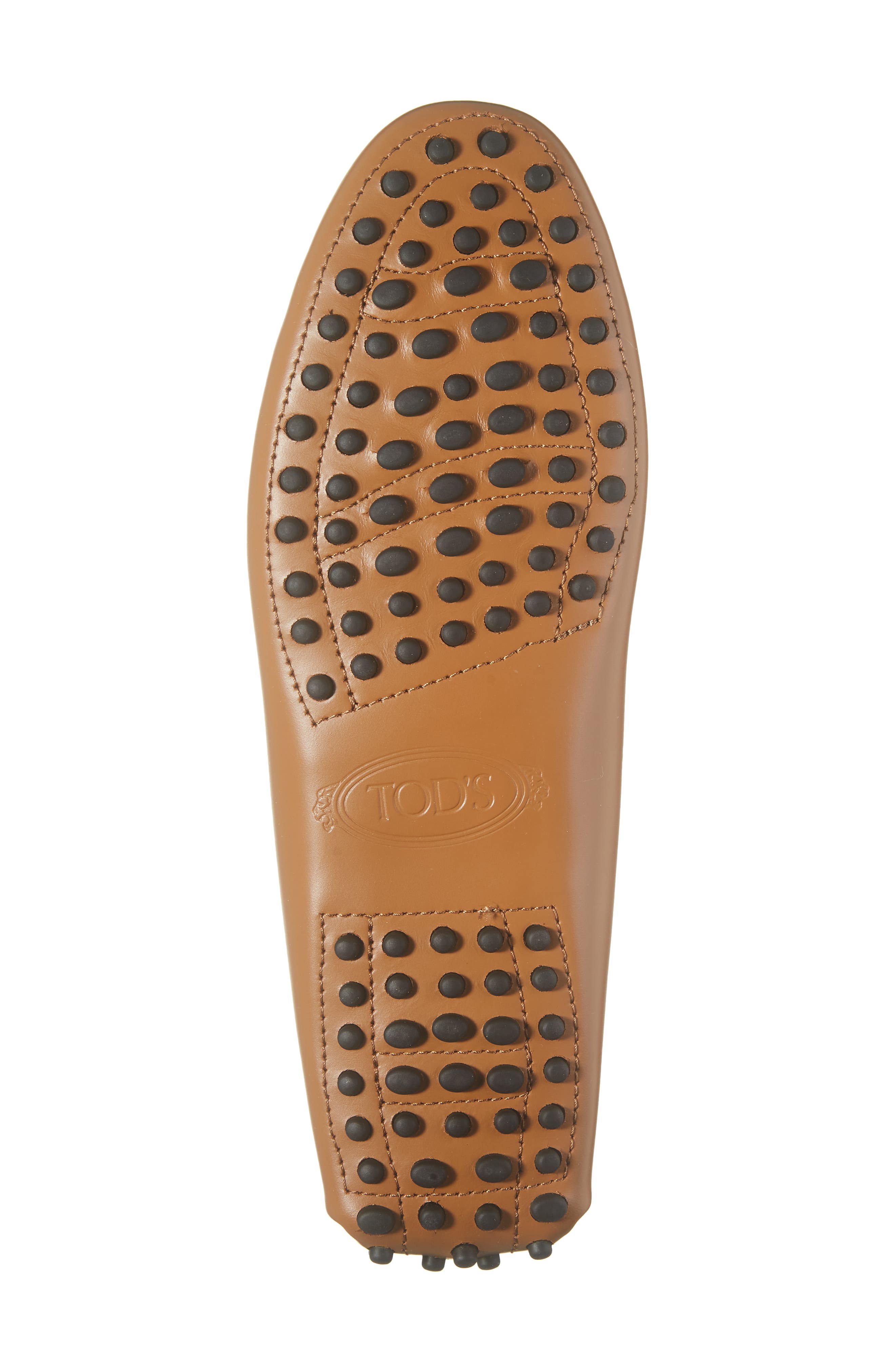 Tod's Gommini Catena Forata Chain Buckle Driving Shoe, Alternate, color, Kenia Scuro