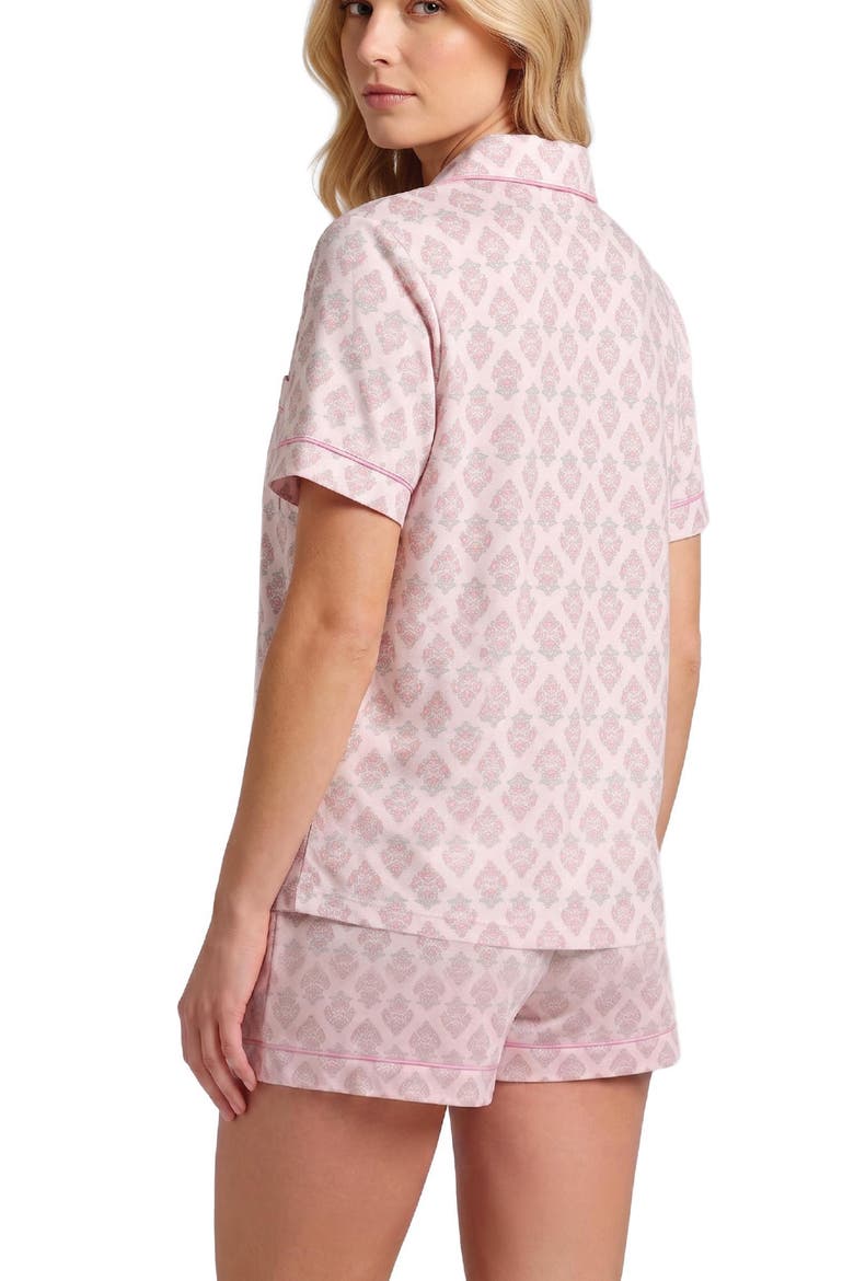 Brenna Piped 3-Piece Pajamas, Alternate, color, PINK