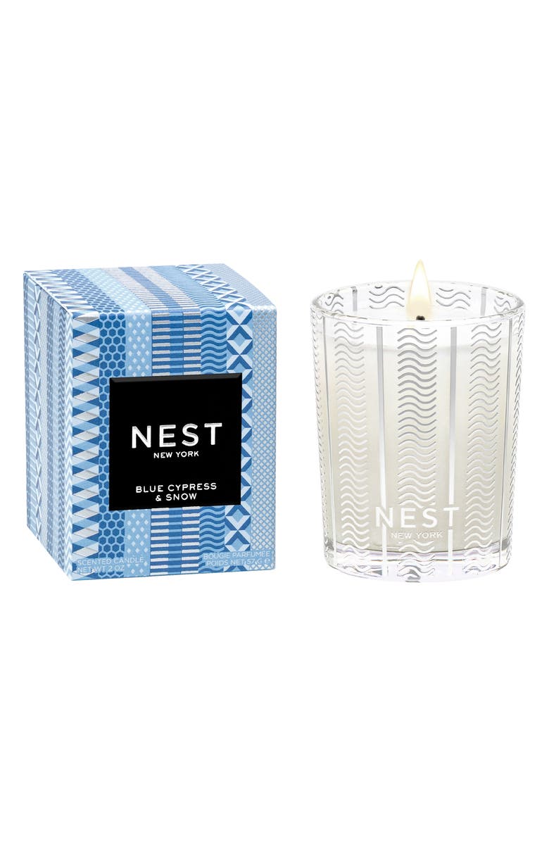 NEST New York Blue Cypress & Snow Votive Candle, Main, color, 