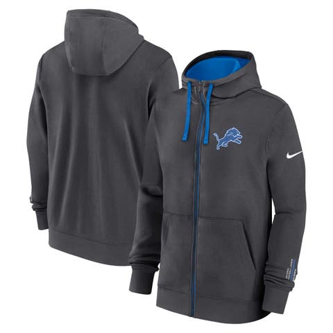 Men's Nike Anthracite Detroit Lions Primetime Club Full-Zip Hoodie
