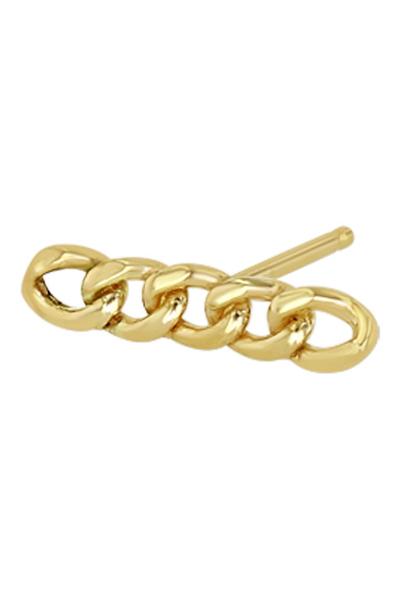 Curb Chain Bar Single Stud Earring, Alternate, color, 14K YELLOW GOLD