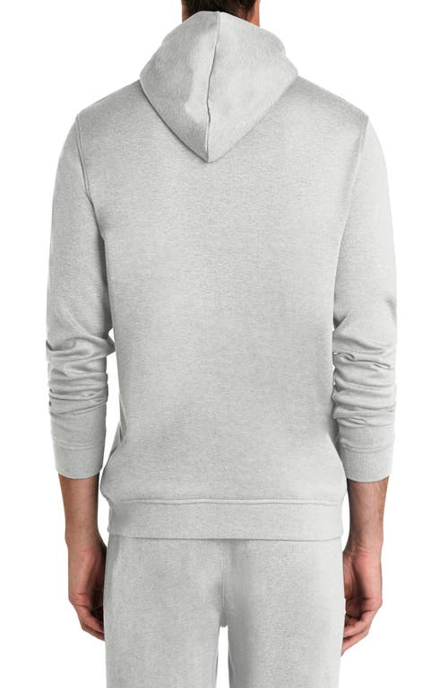 Bugatchi Comfort Stretch Cotton Hoodie In Gray