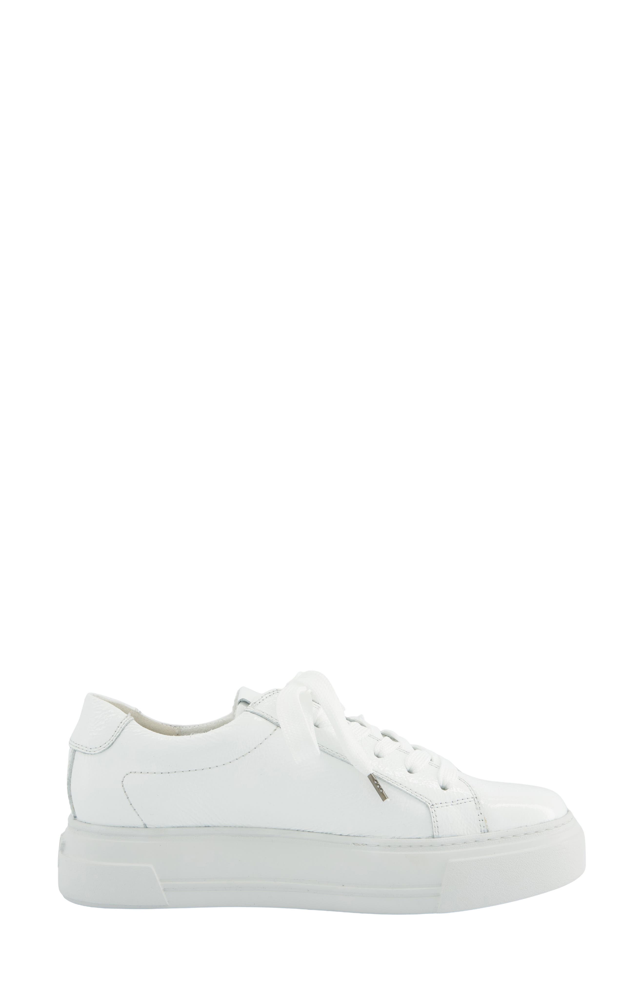 Paul Green Dumont Sneaker, Alternate, color, White Crinkled Patent