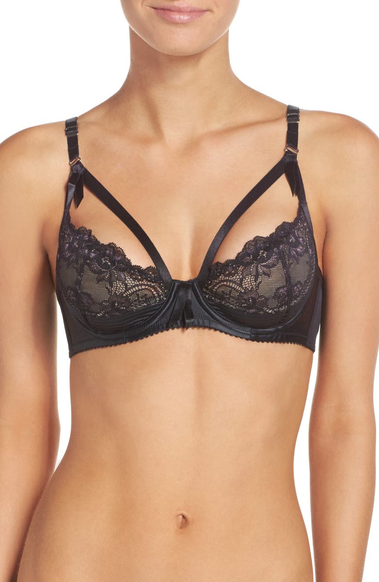 Dita Von Teese Madame X Underwire Bra, Main, color, Black