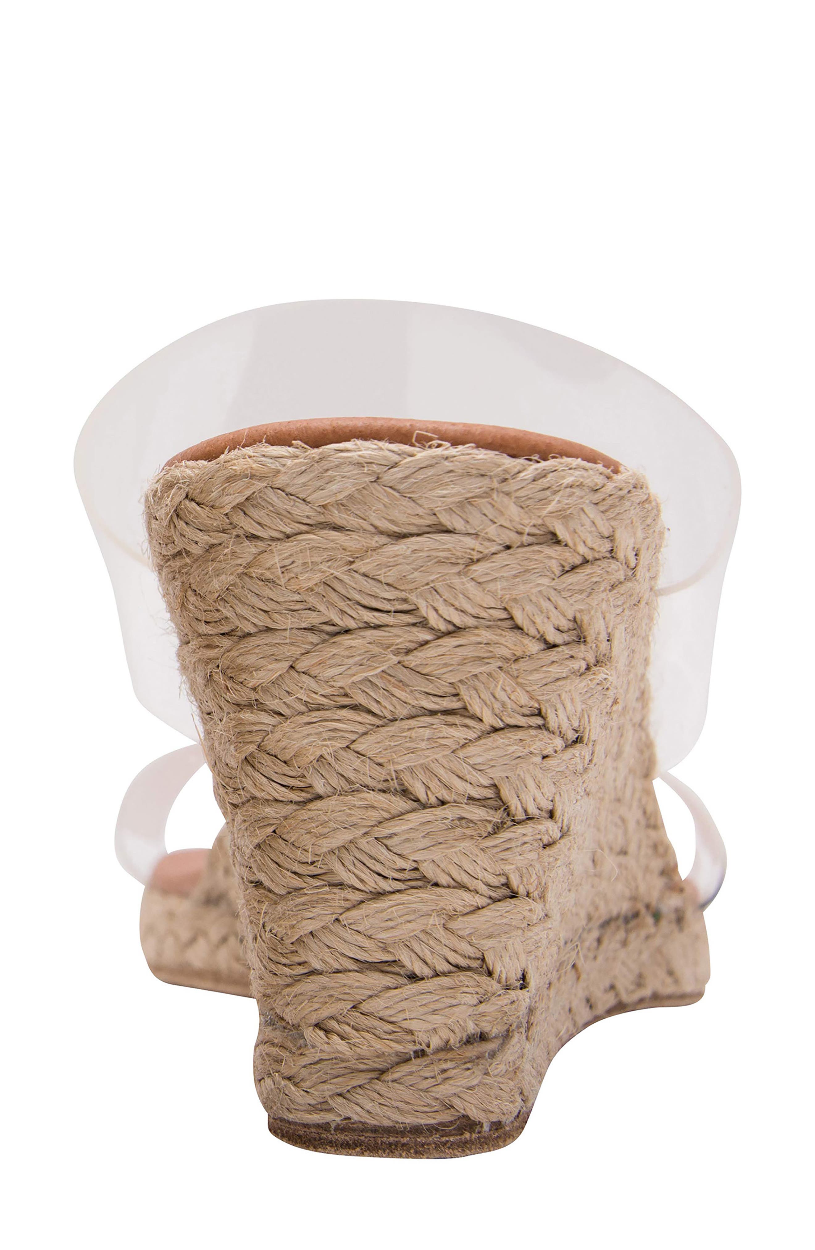André Assous Anfisa Espadrille Wedge Sandal, Alternate, color, Clear