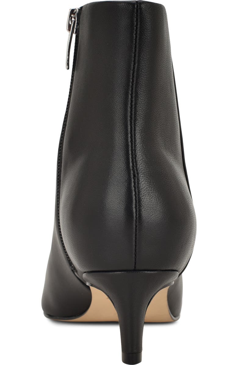 Nine West Brite Pointed Toe Kitten Heel Bootie, Alternate, color, Black Leather