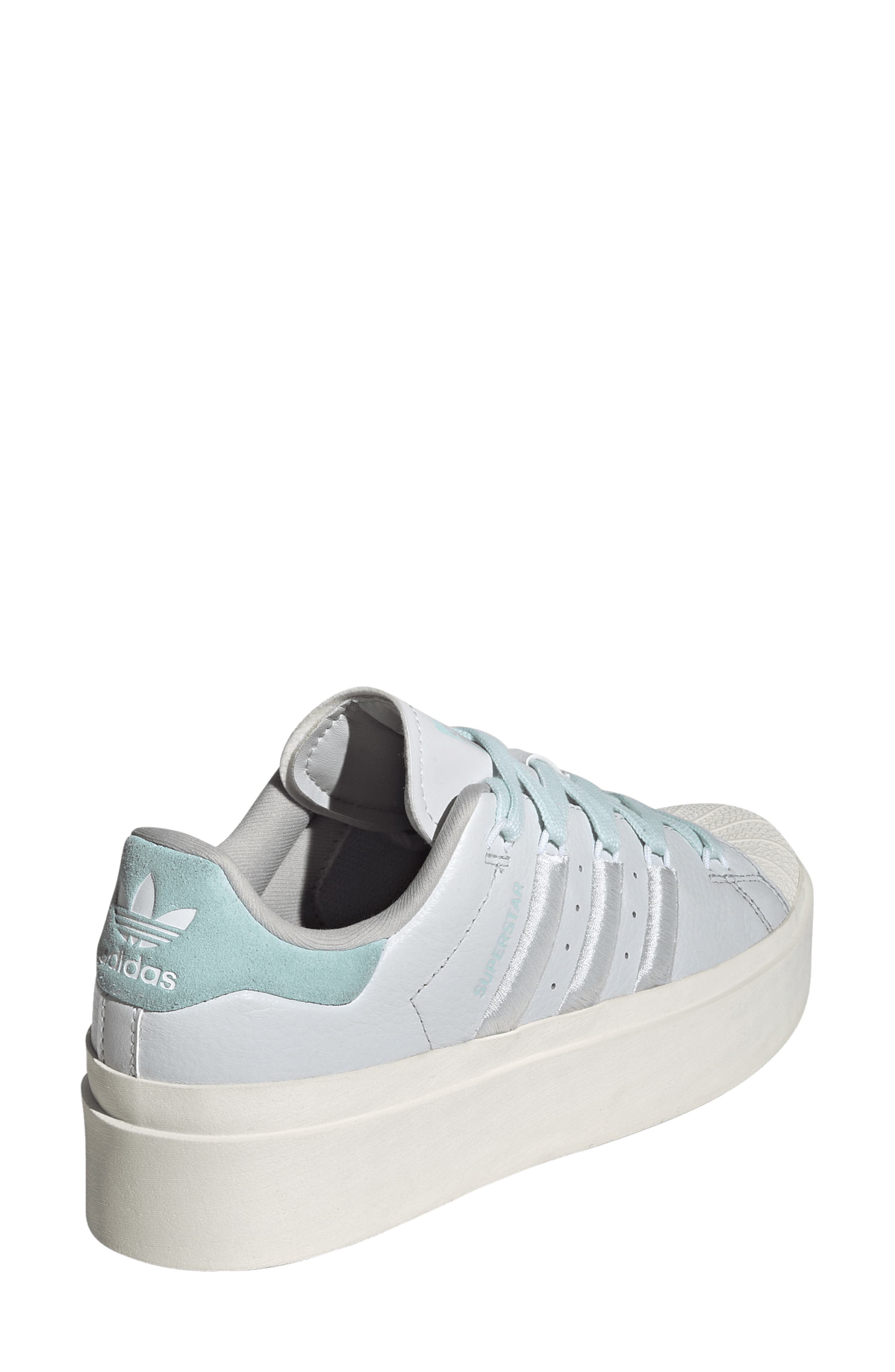 adidas Superstar Bonega Platform Sneaker, Alternate, color, Crystal / Ftwr White/ Blue