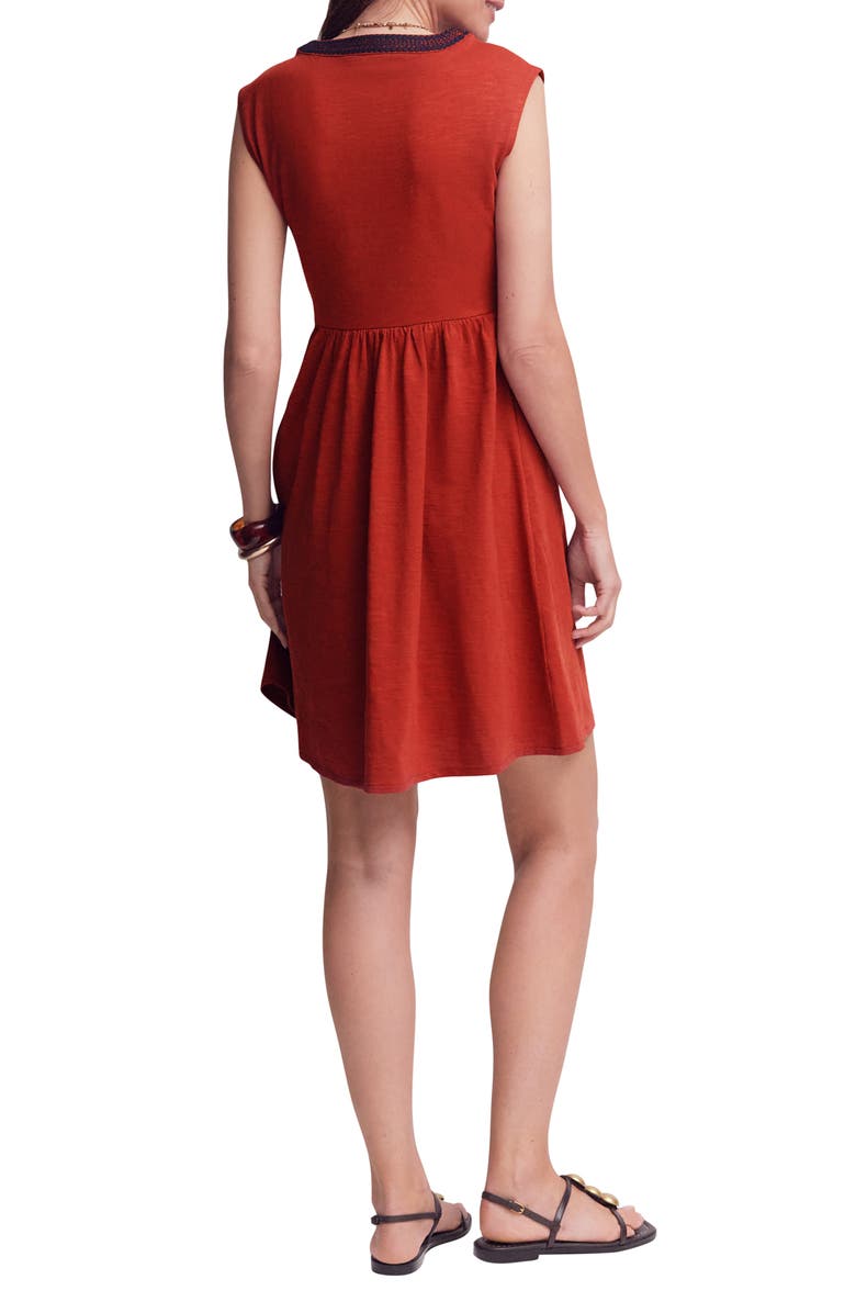 Boden May Embroidered Minidress, Alternate, color, Burnt Orange