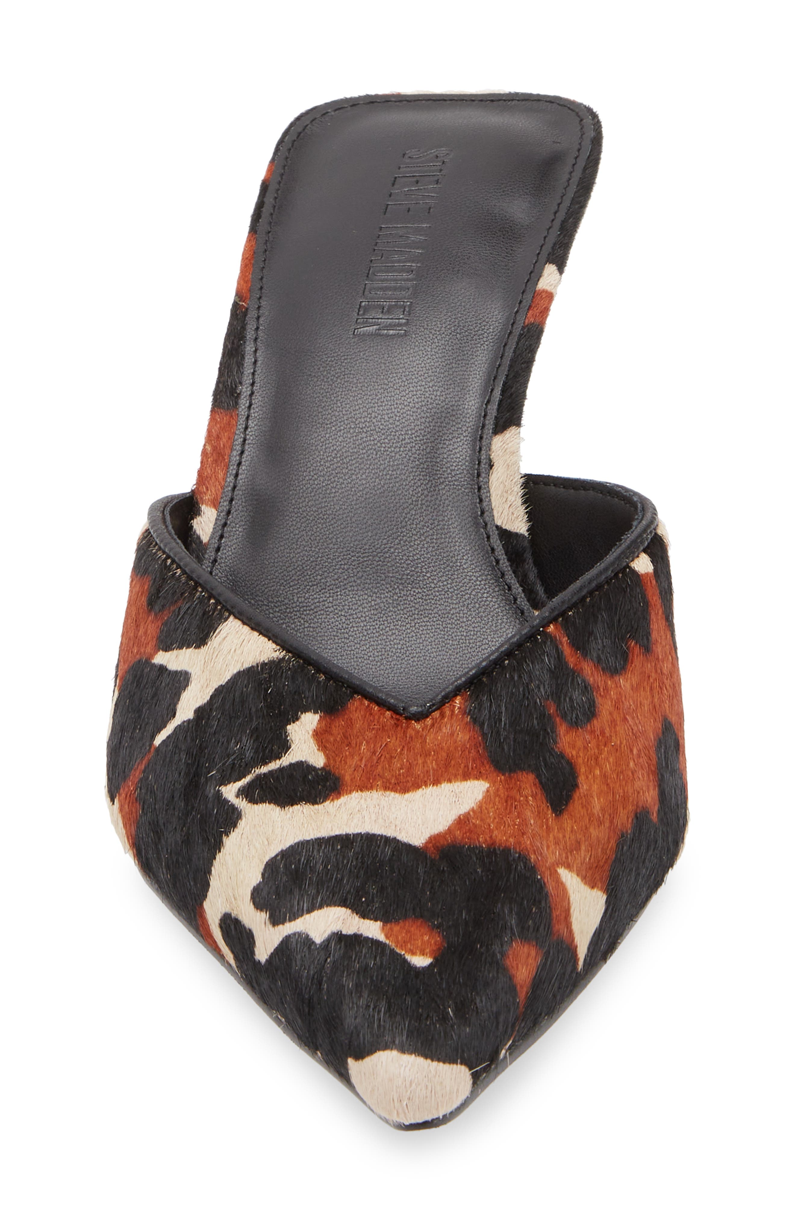 Mod-A Leopard Print Genuine Calf Hair Mule, Alternate, color, COW PRINT CALF HAIR