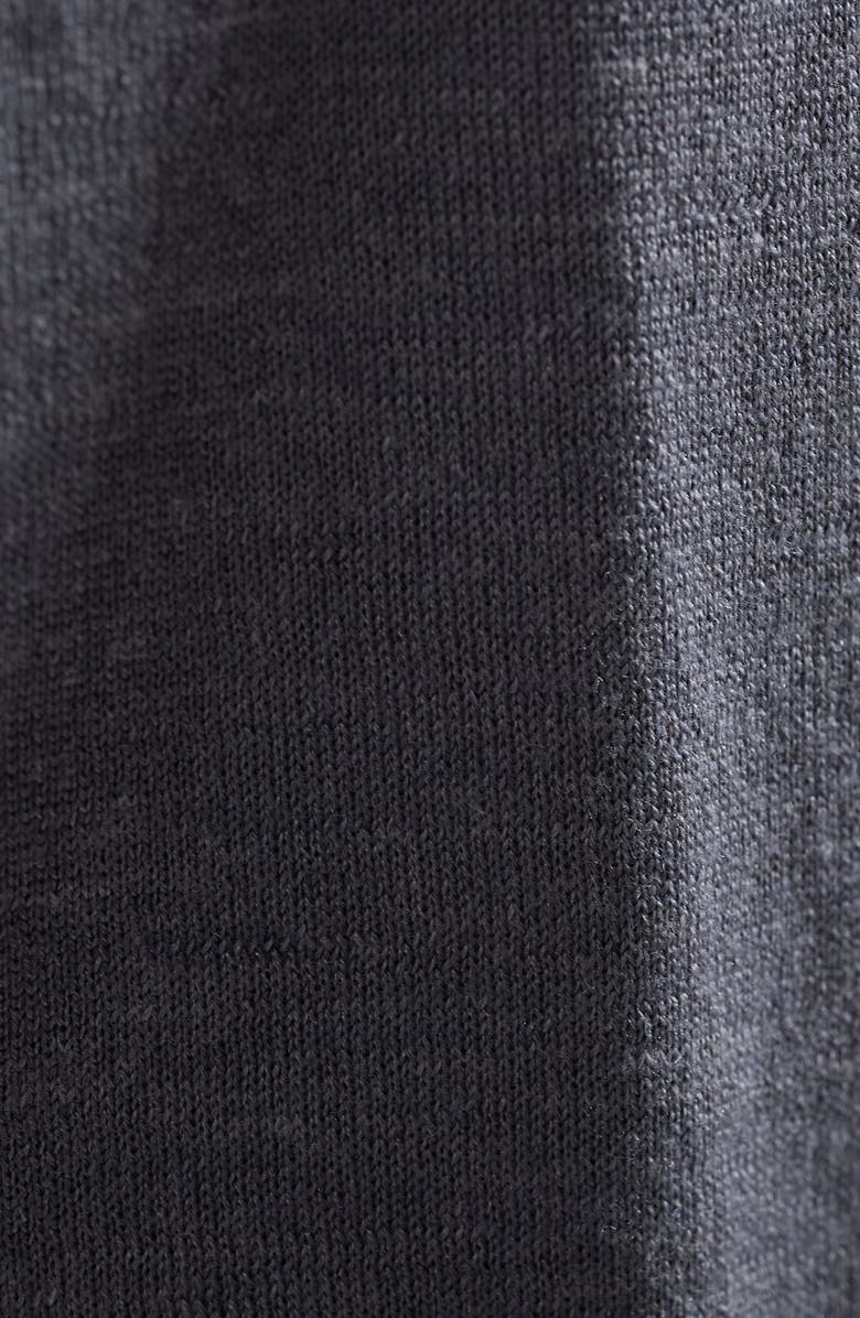 Bugatchi Merino Wool, Silk & Linen Crewneck Sweater, Alternate, color, Zinc