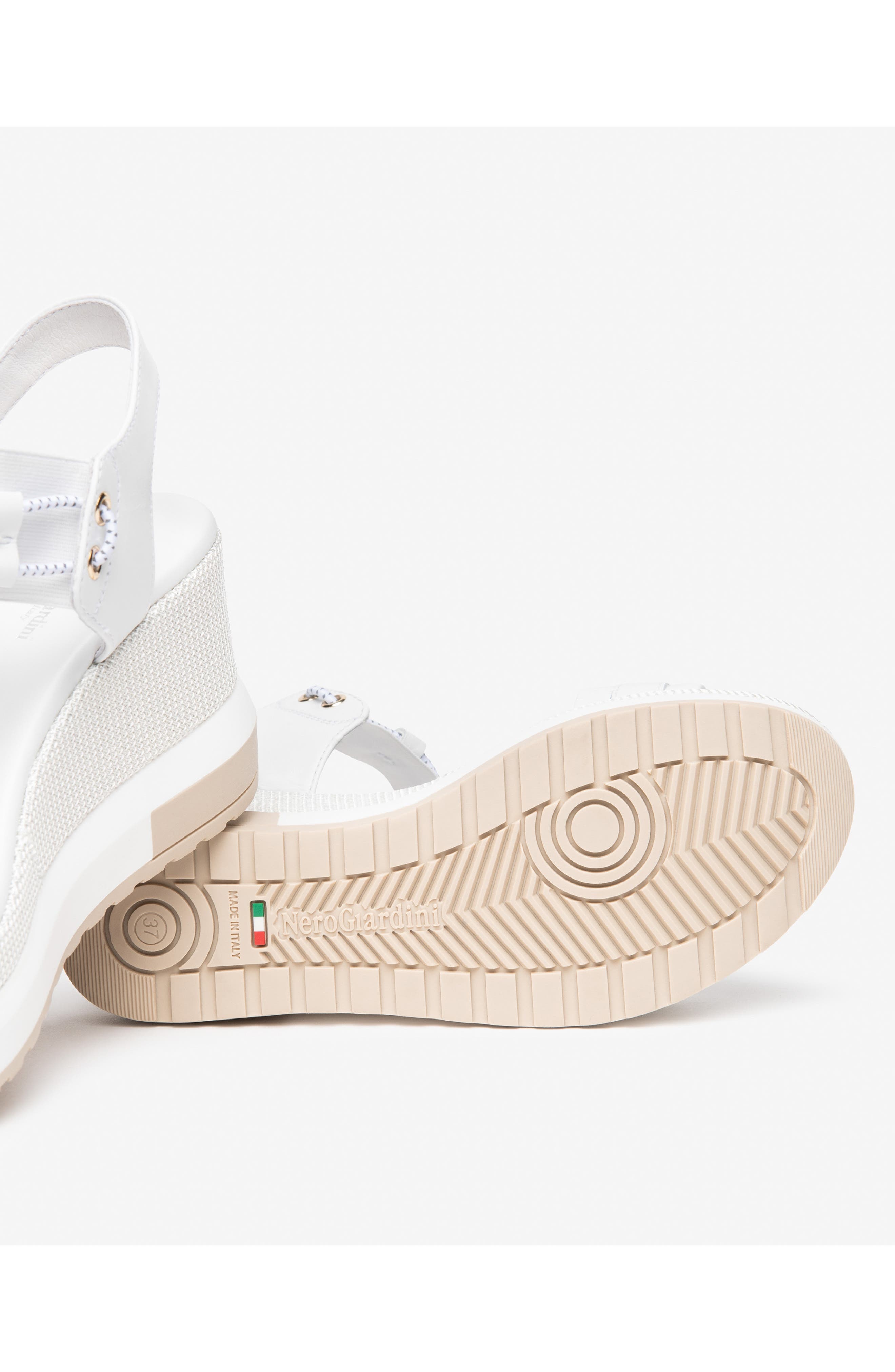 Platform Wedge Sandal, Alternate, color, WHITE