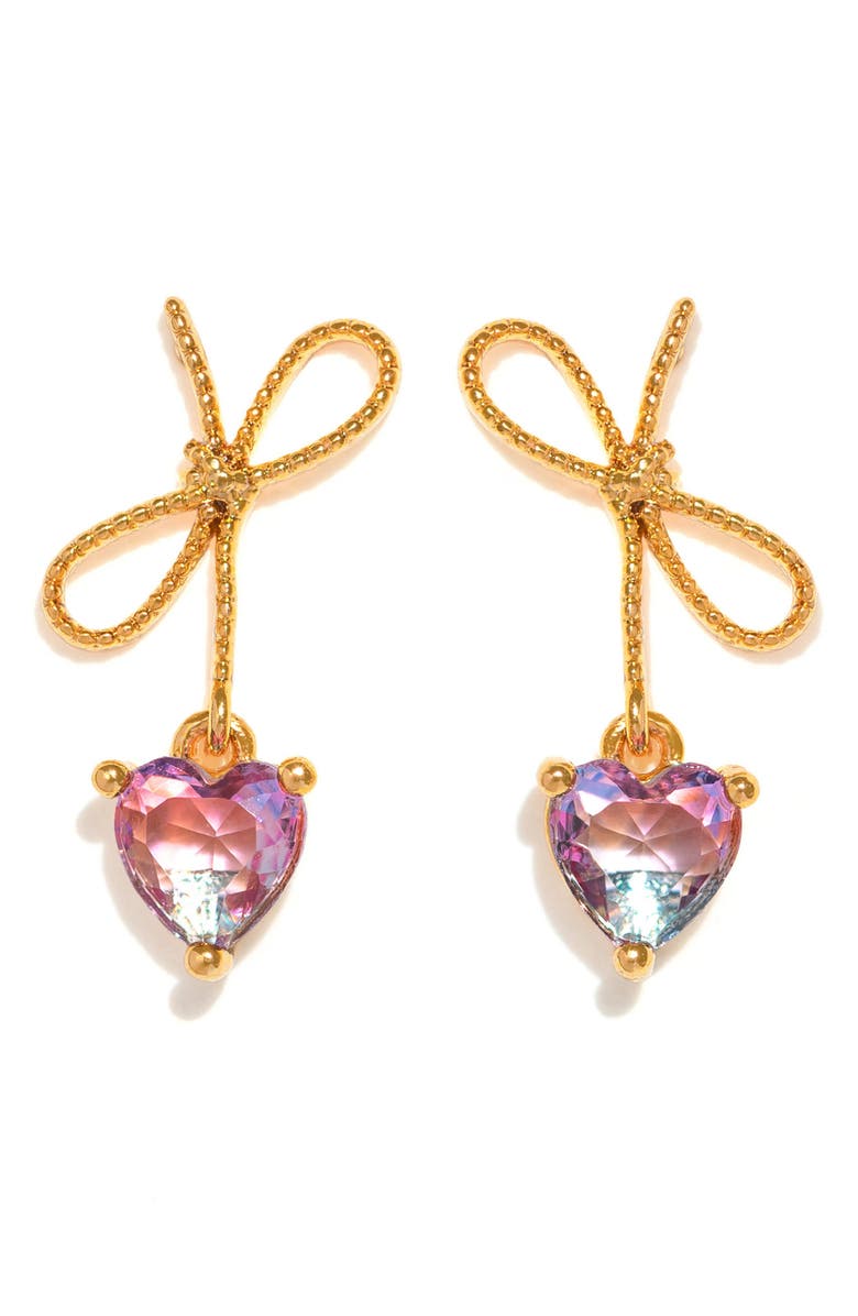 Girls Crew Heartstrings Drop Earrings, Main, color, Gold