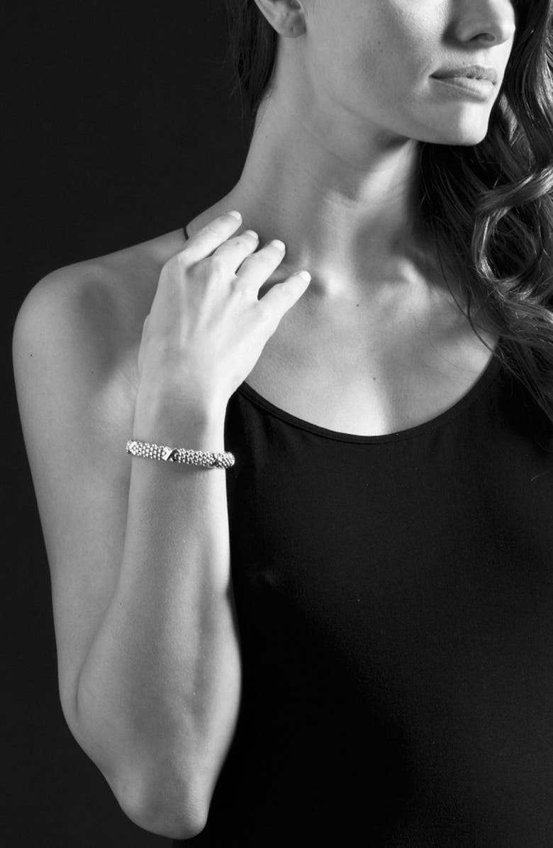 LAGOS Caviar X Two-Tone Rope Bracelet, Alternate, color, Silver