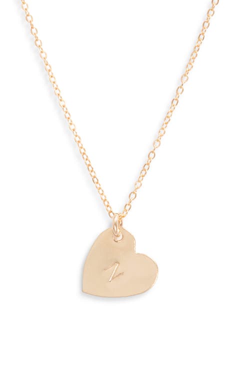 Sophia Initial Heart Pendant Necklace