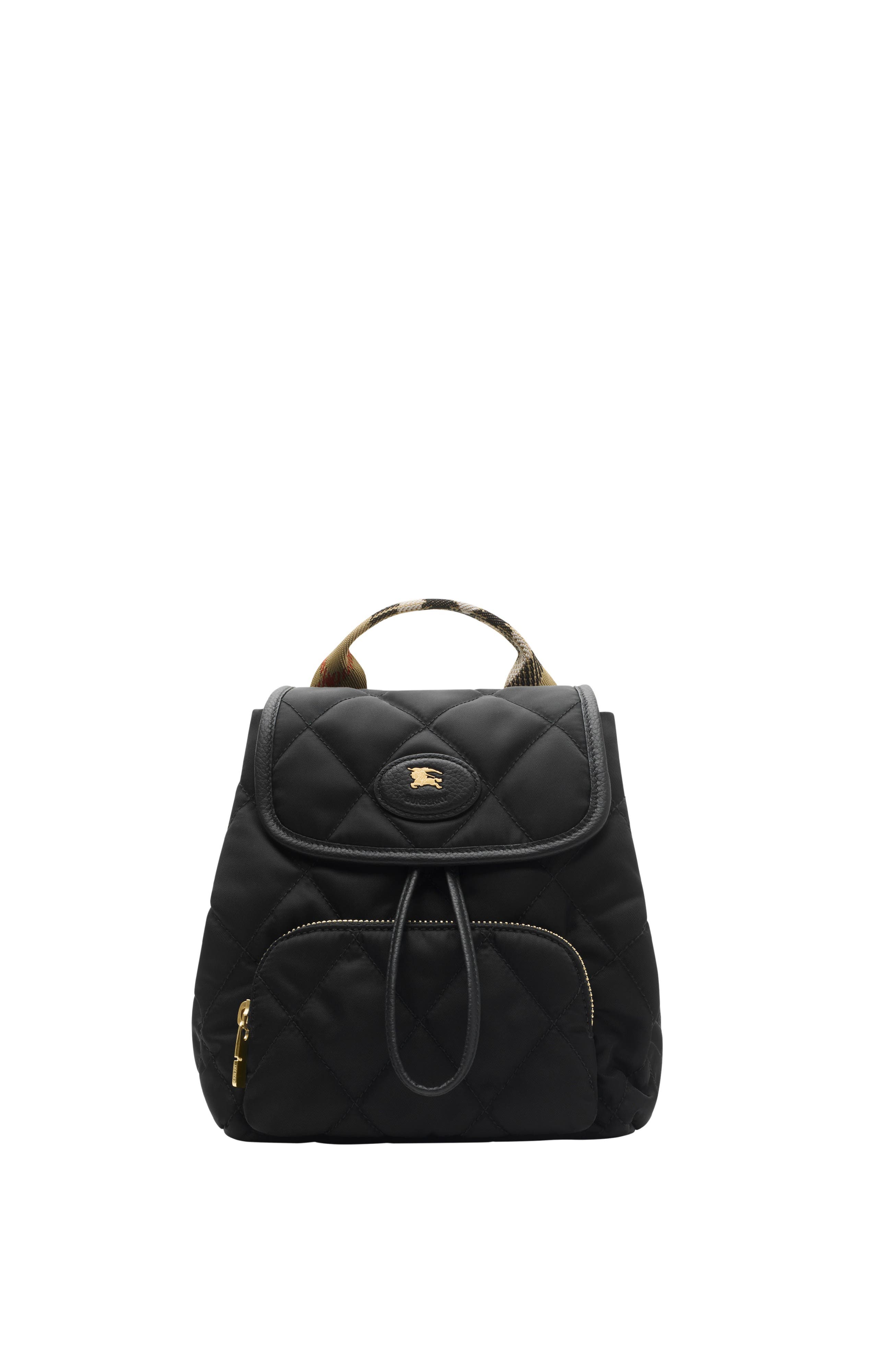 Burberry Mini Horseshoe Backpack, Main, color, Black