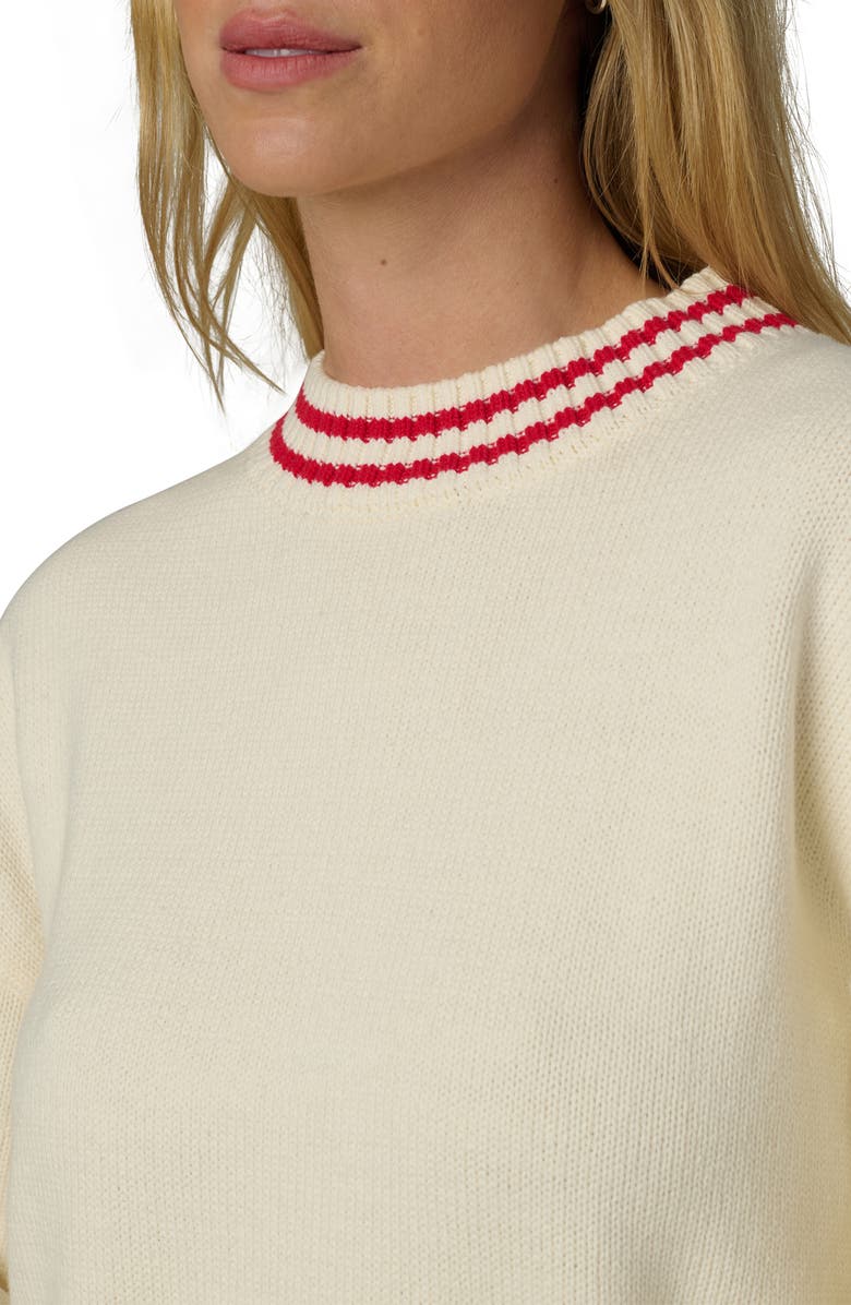 Joe's Benson Tipped Crewneck Sweater, Alternate, color, Ecru