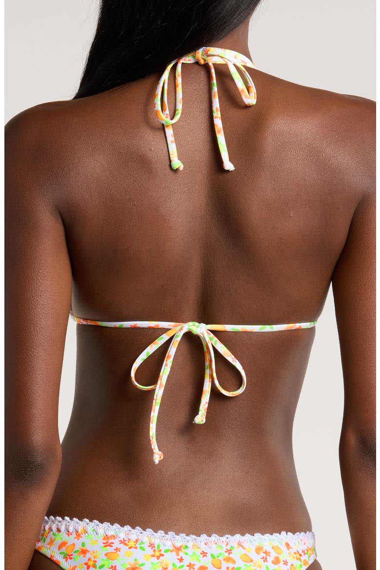 Crochet Trim Halter Bikini Top, Alternate, color, COCO MANGO