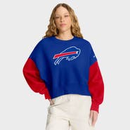 Nike Women's Nike Royal Buffalo Bills Oversized Color-Block Pullover Sweatshirt