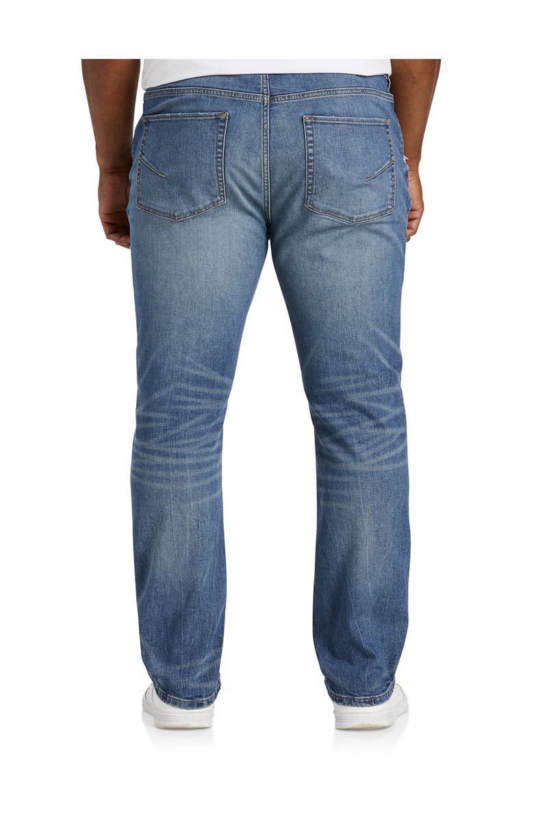 True Nation by DXL Big & Tall Damaged Blue Tapered-Fit Destructed Jeans, Alternate, color, 