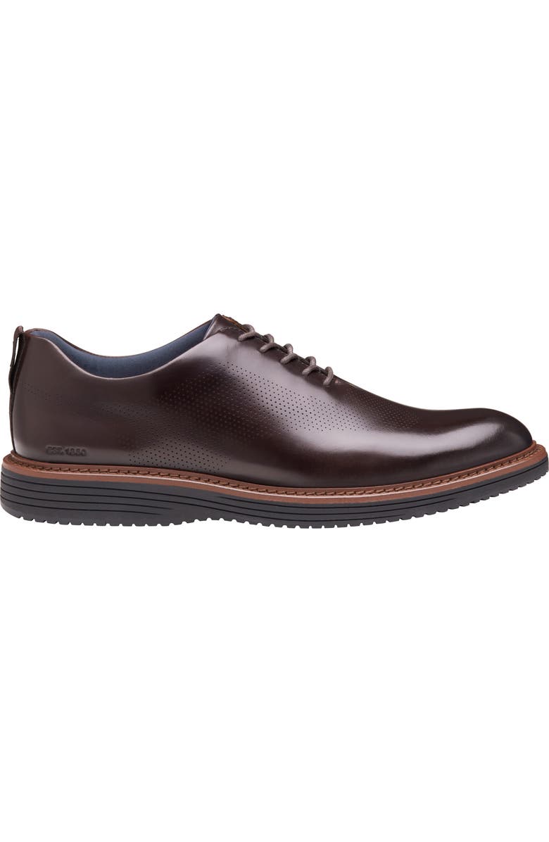 Johnston & Murphy Upton Perforated Plain Toe Oxford, Alternate, color, Mahogany Full Grain