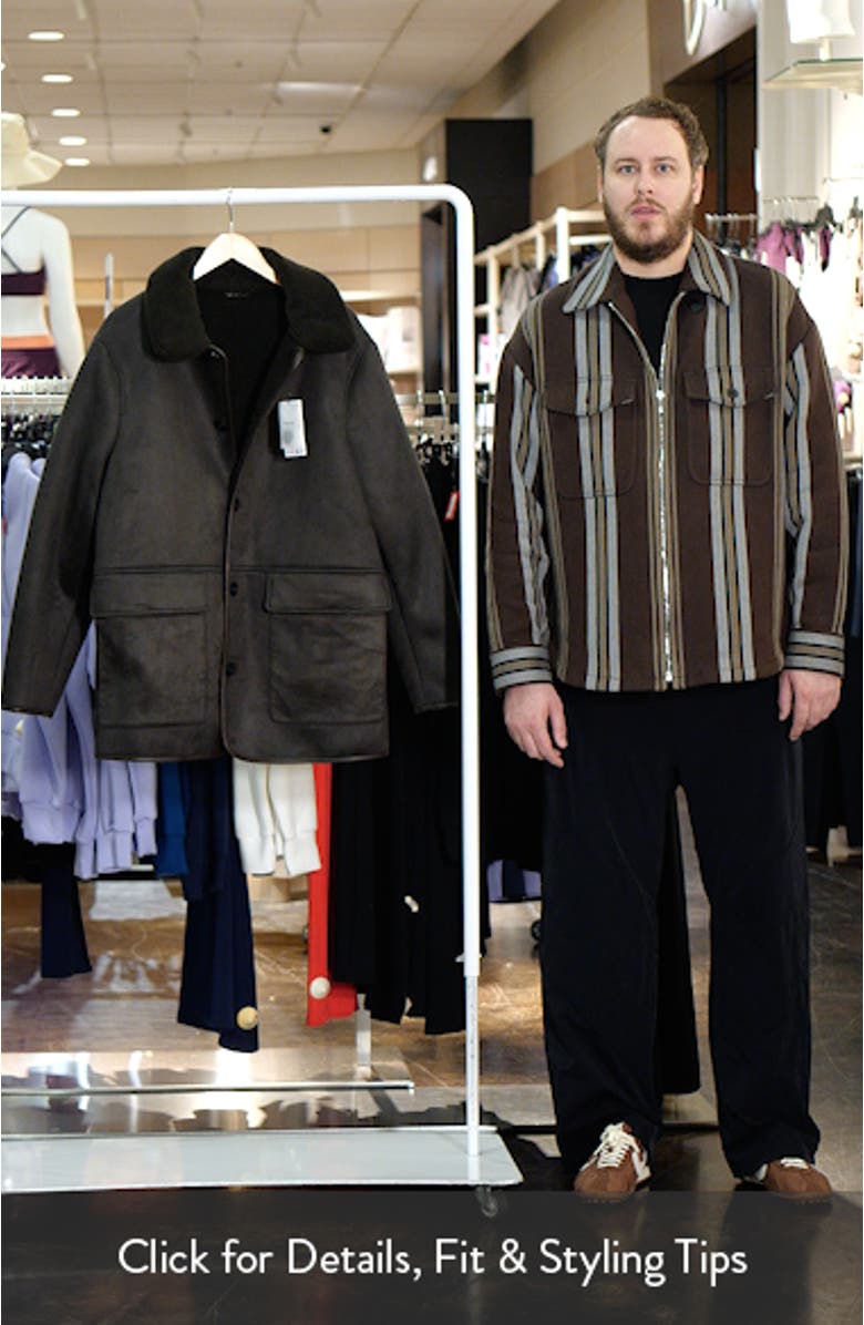 Faux Suede & Faux Shearling Collar Jacket, sales video thumbnail