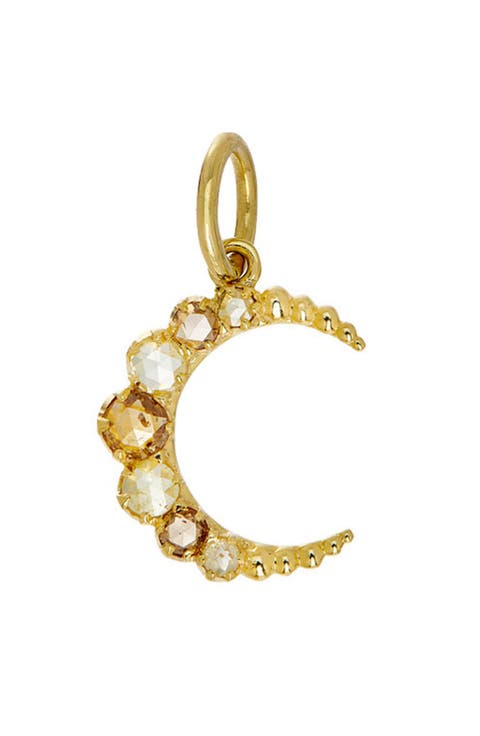 Multicolor Diamond Crescent Pendant
