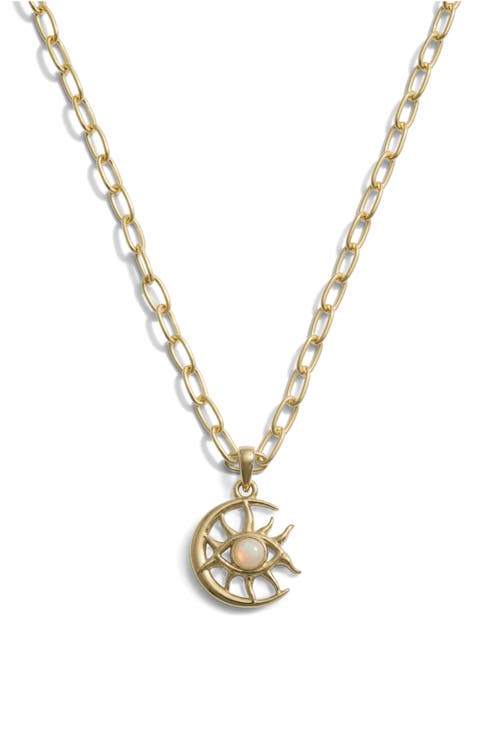Spellbound Cosmic Moon Eye Pendant Necklace