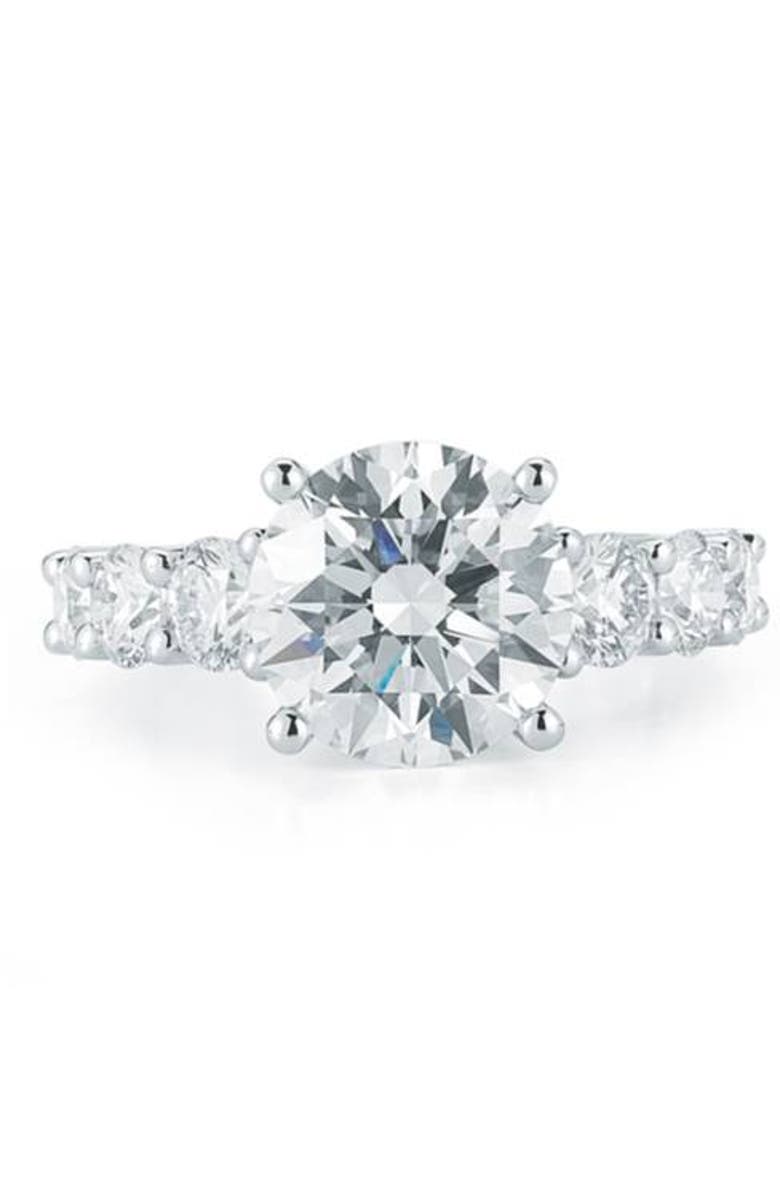 Bliss Diamond Certified 4Ct Diamond Engagement Ring 14k Gold Lab Grown, Alternate, color, 14K White Gold