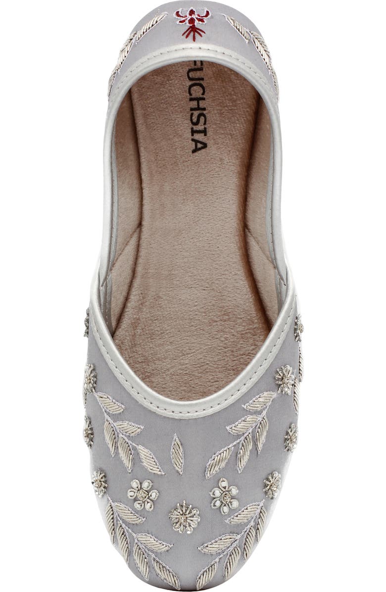 FUCHSIA Amira Silver Embroidery Flat, Alternate, color, Silver