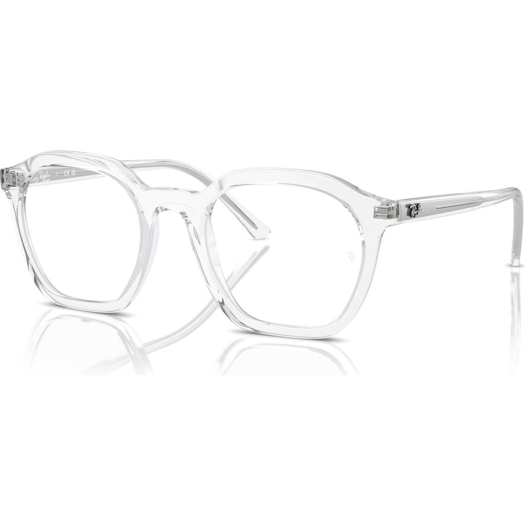 Ray Ban Ray-ban 50mm Irregular Optical Glasses In Metallic