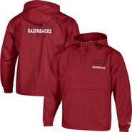 Champion Men's Champion Cardinal Arkansas Razorbacks Delay Packable Half-Zip Jacket