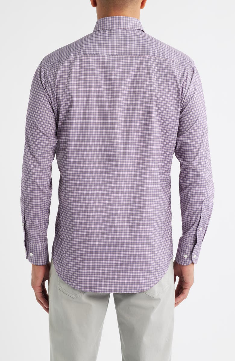 Peter Millar Petaluma Check Performance Twill Button-Down Shirt, Alternate, color, Parisian Fig