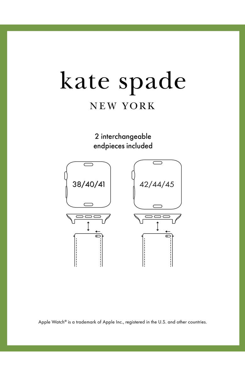 Kate Spade New York braided leather 20mm Apple Watch<sup>®</sup> watchband, Alternate, color, 