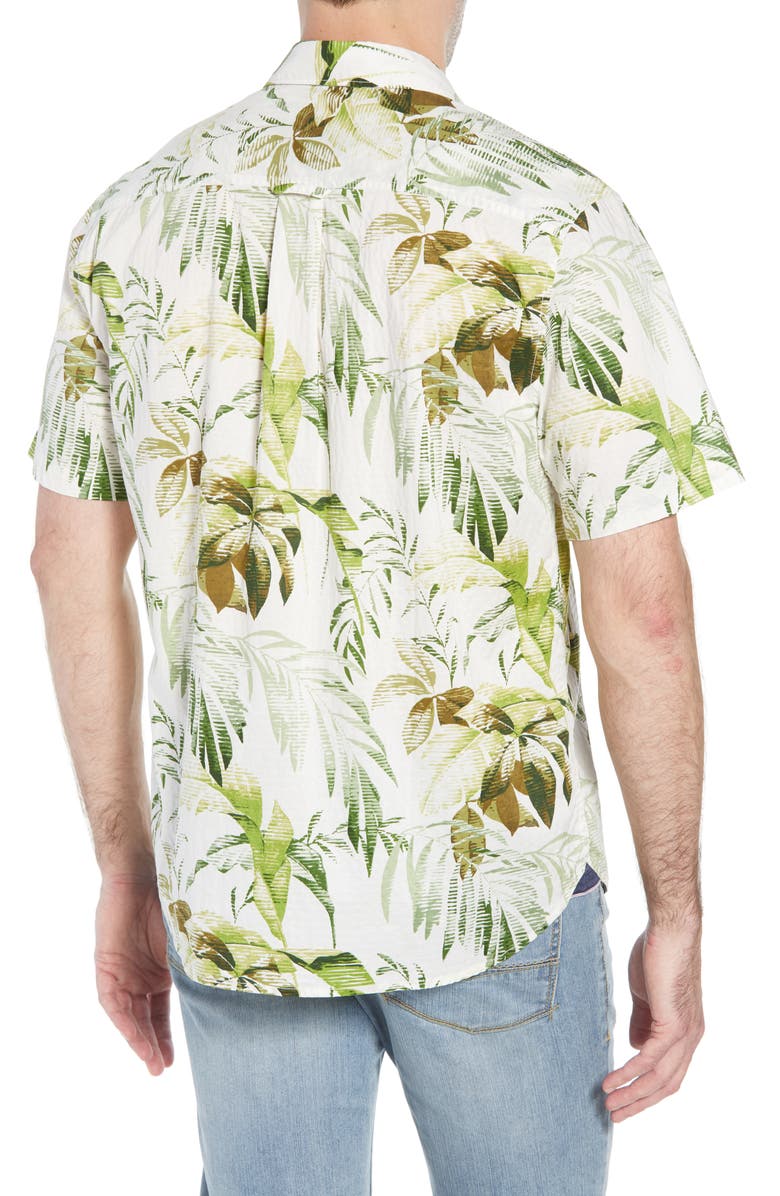 Tommy Bahama Don't Leaf Me Now Classic Fit Tropical Print Sport Shirt, Alternate, color,