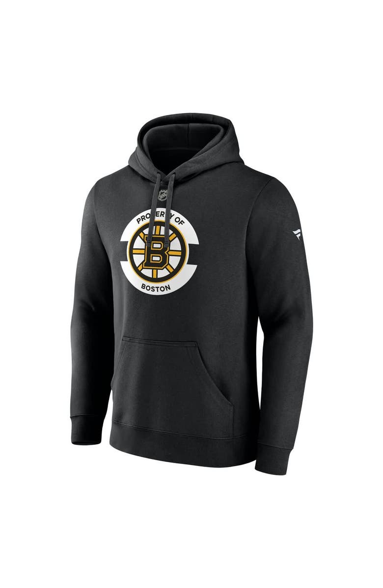 FANATICS Men's Fanatics  Black Boston Bruins Authentic Pro Core Secondary Fleece Pullover Hoodie, Alternate, color, 