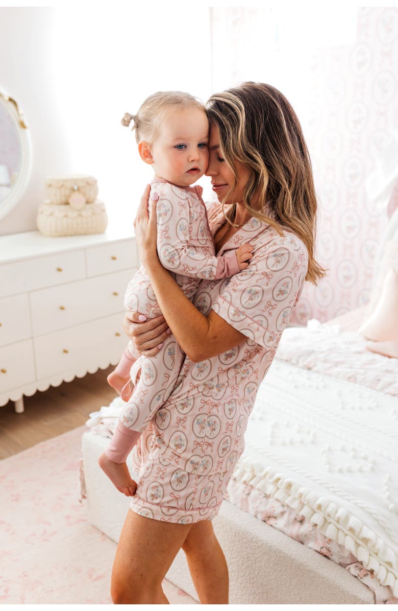 In My Jammers Blaire Button Up Pajama Set, Alternate, color, Floral Pink