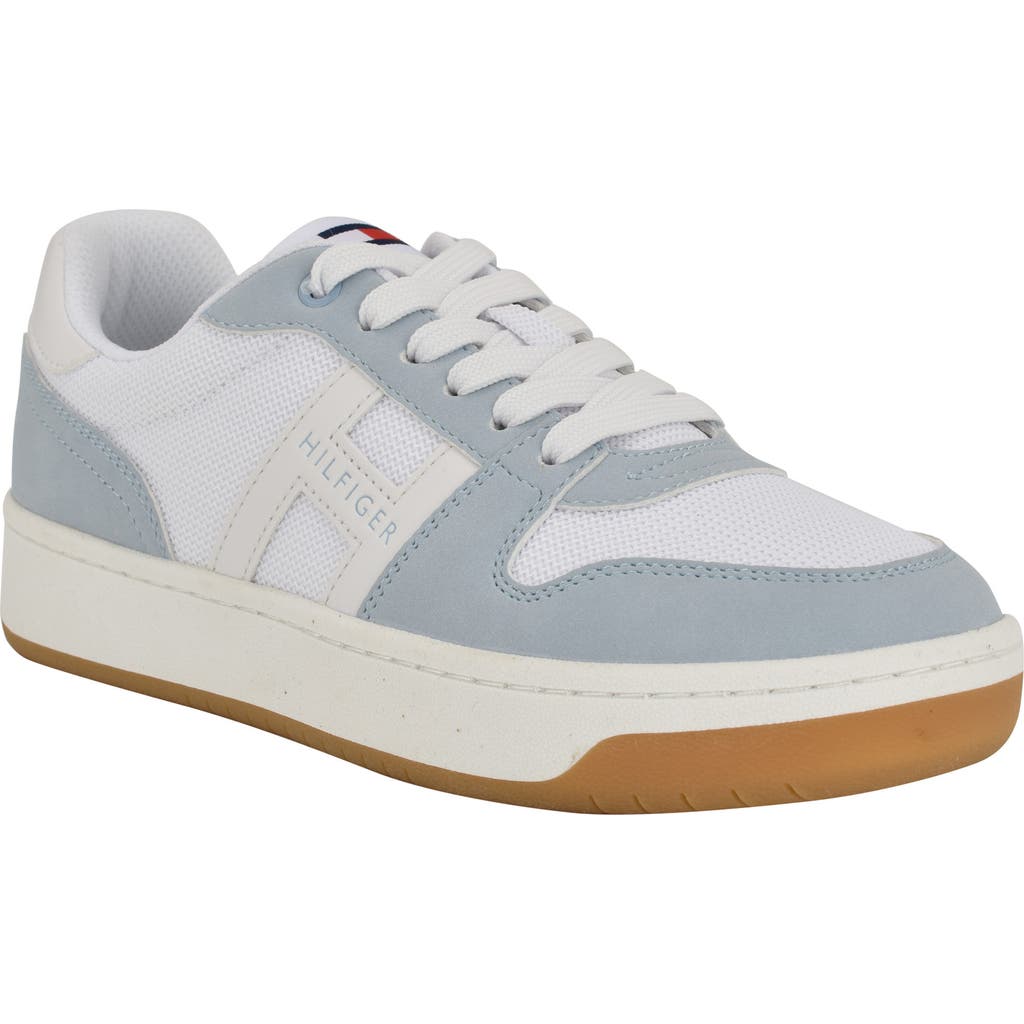 Tommy Hilfiger Women's Neenha Signature Logo Lace-up Sneakers In Atlantic Blue/cm White