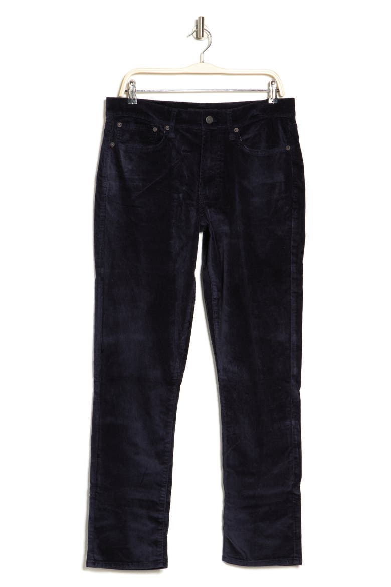 121 Slim Straight Corduroy Pants, Alternate, color, NAVY NIGHT