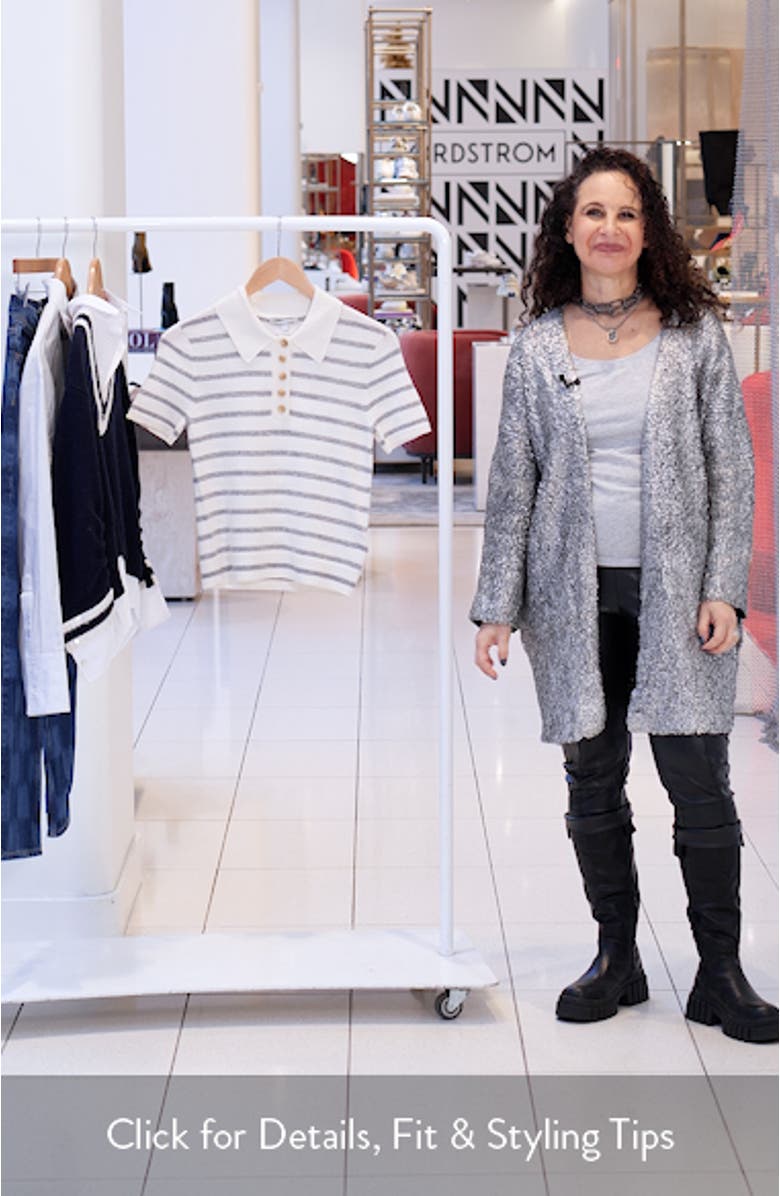 Brandt Stripe Cashmere Polo Sweater, sales video thumbnail