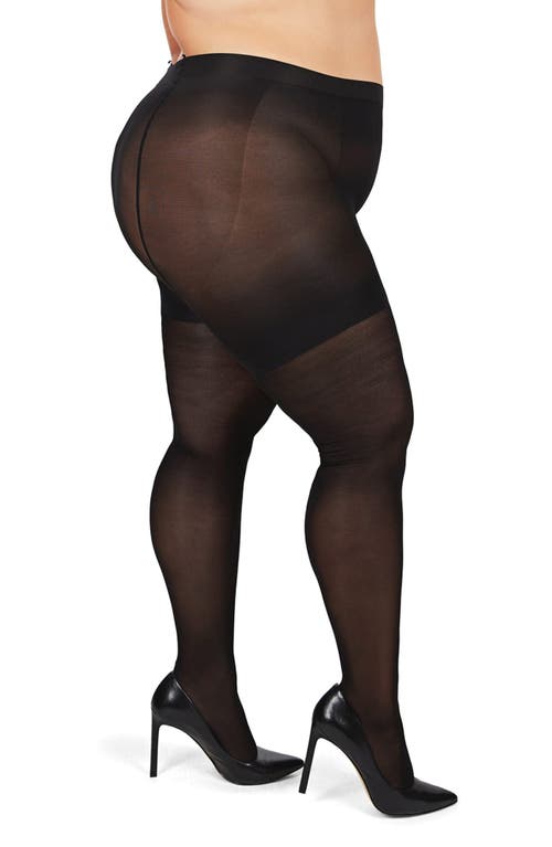 Memoi Lustre Shaper Tights In Black