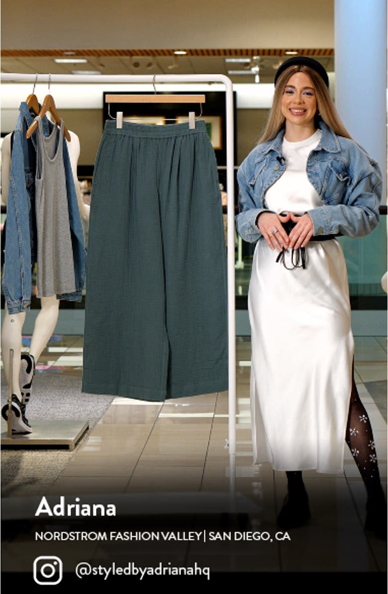 Lightspun Untailored Crop Wide Leg Pants, sales video thumbnail