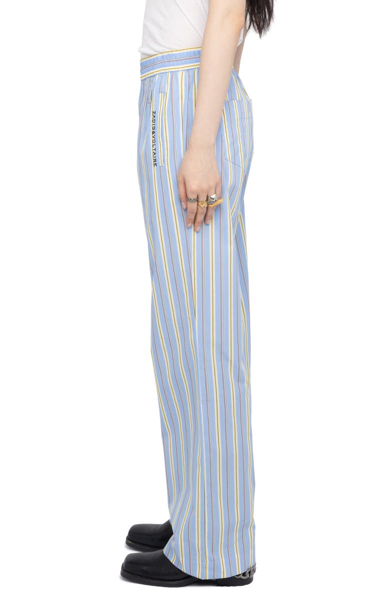 Zadig & Voltaire Pax Pop Multistripe Cotton Pants, Alternate, color, Sixtine