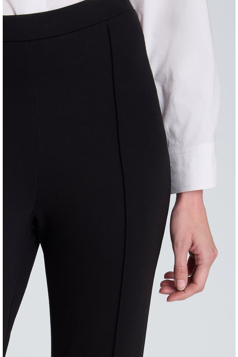 Pintucked Stirrup Leggings, Alternate, color, BLACK