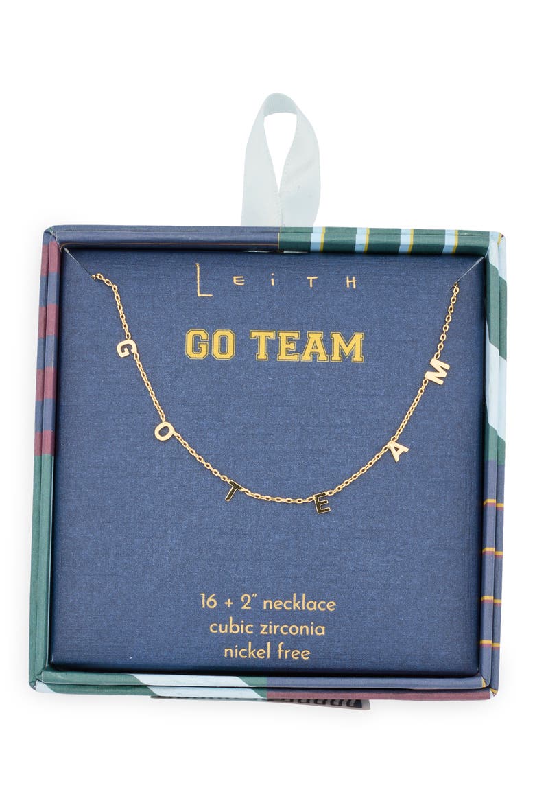 Gameday Shaker Chain Necklace, Main, color, GOLD