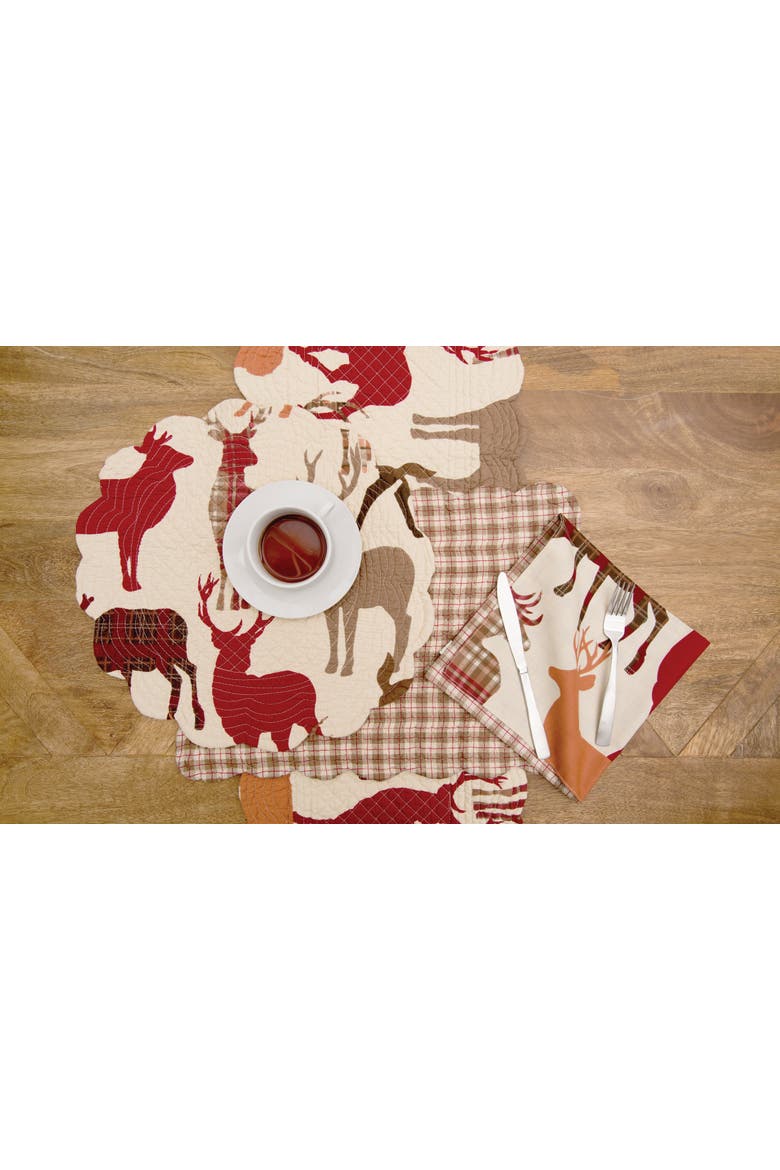 Colton Napkin Set of 6, Alternate, color, Red