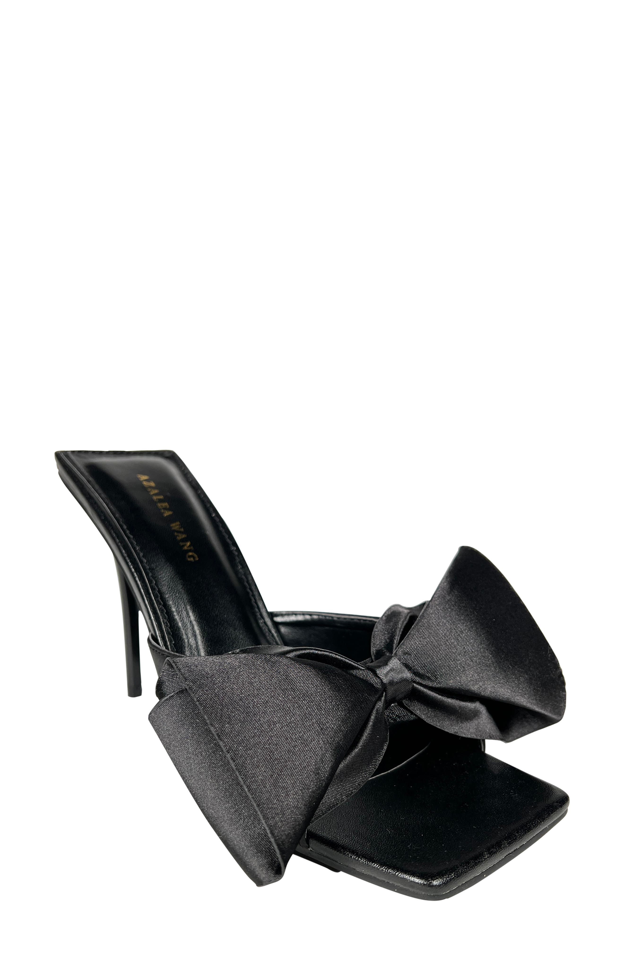 AZALEA WANG Rae Bow Stiletto Sandal, Main, color, 