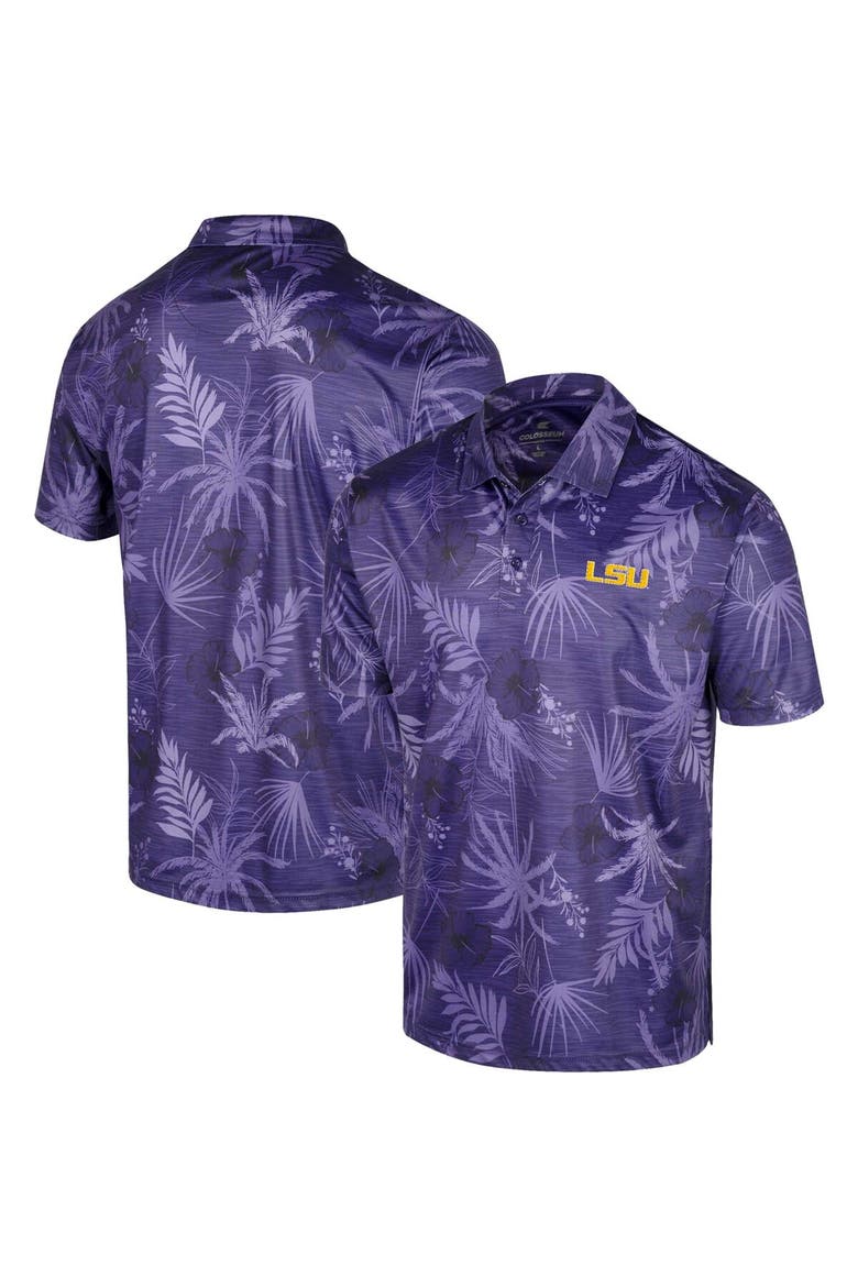 Men's Colosseum Purple LSU Tigers Palms Team Polo, Main, color, Purple