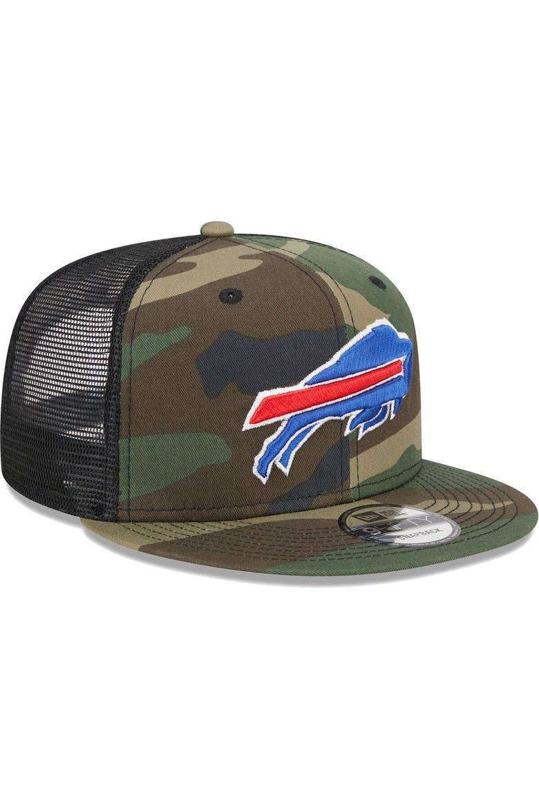 Men's New Era Camo Buffalo Bills  Main Trucker 9FIFTY Snapback Hat, Alternate, color, Camo