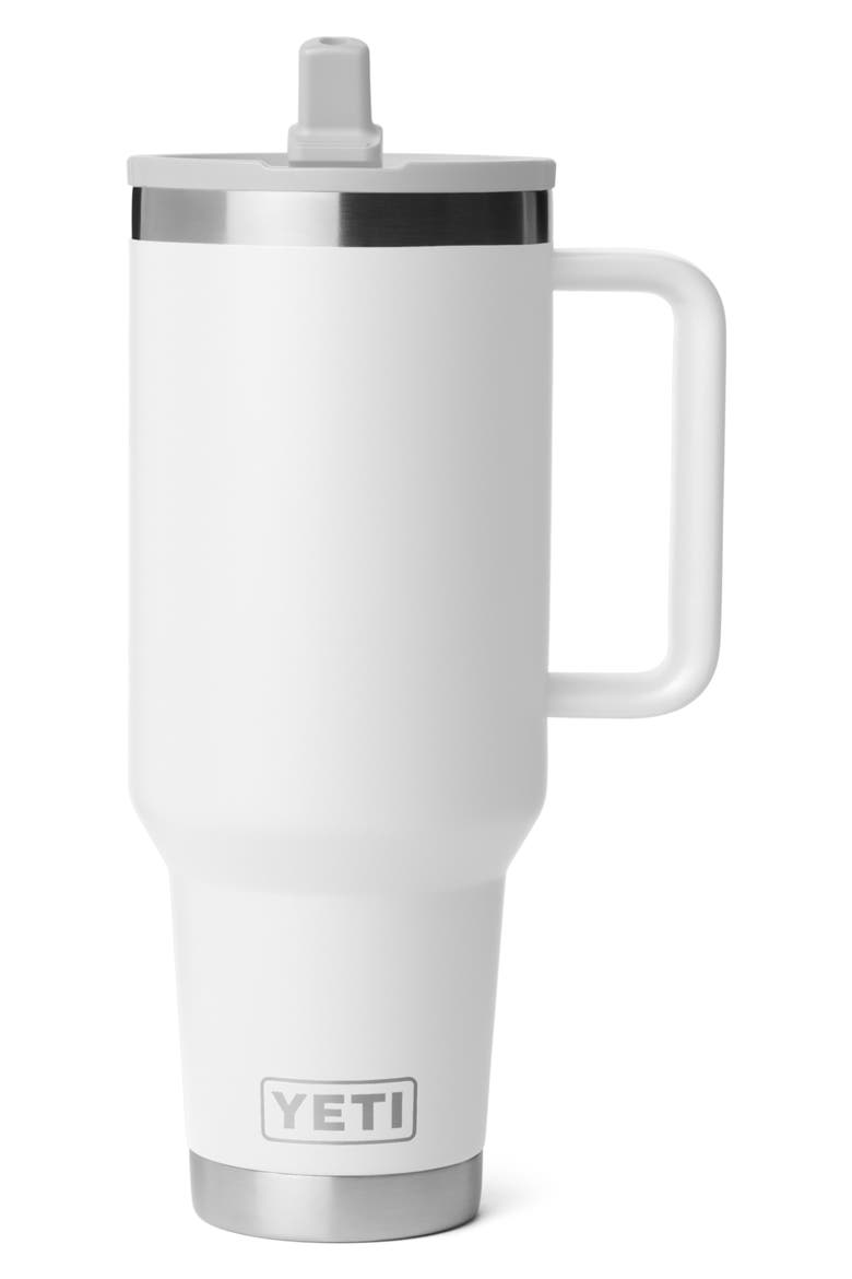 Rambler 40-Ounce Travel Straw Mug, Alternate, color, WHITE
