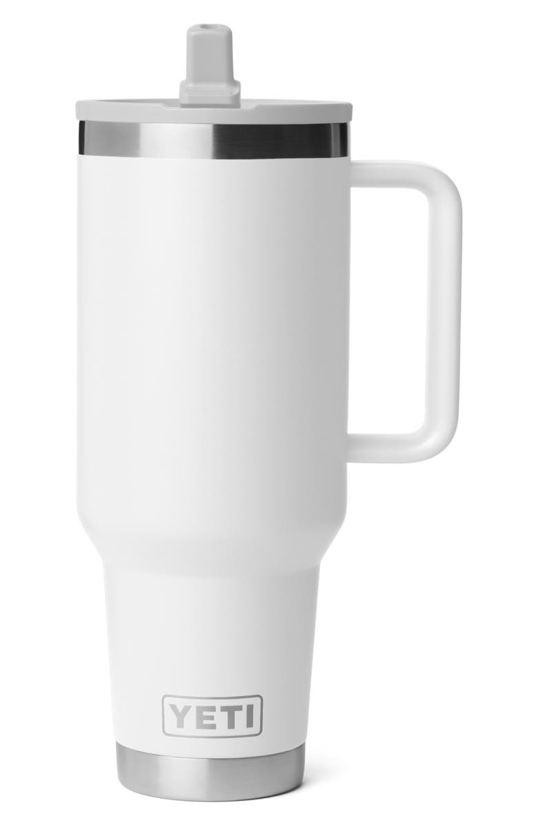 YETI Rambler 40-Ounce Travel Straw Mug, Alternate, color, White